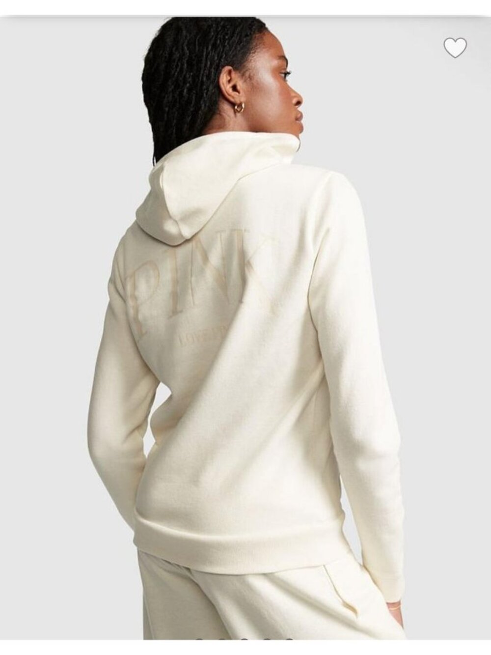 NEW Victoria's Secret PINK XL Everyday Lounge Perfect Full Zip Up Hoodie Regular